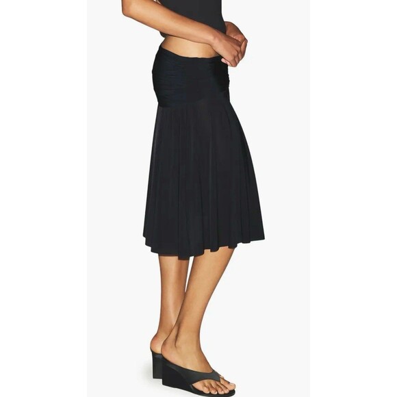 SKIMS Milky Sheer Midi Skirt medium obsidian NWT - Picture 4 of 8